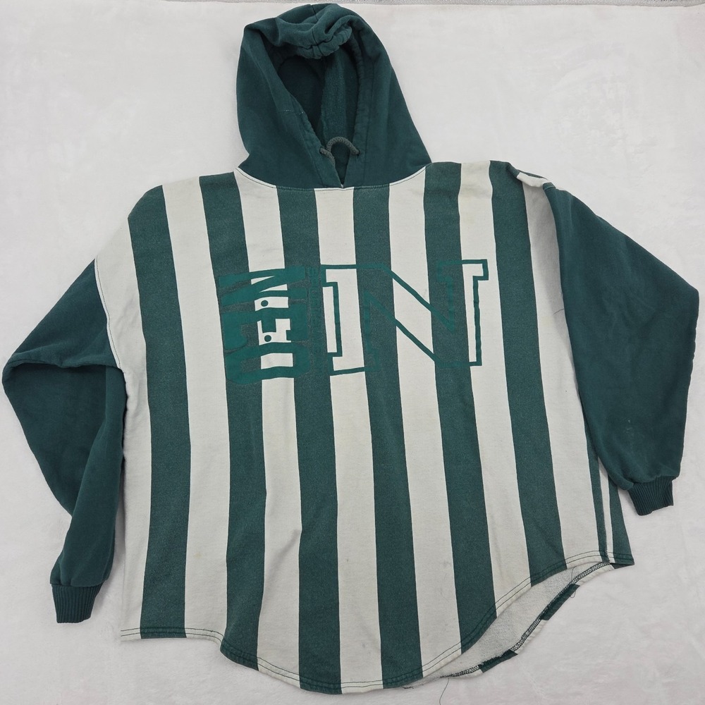 VTG 90s Neo Sportswear Shirt Hoodie Striped Sz Lg Kriss Kross USA Made